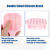 VOCOSTE Soft Silicone Bath Brush, Non-Slip Back Scrubber Shower with Long Handle for Men and Women, Pink