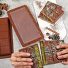 Silicone Dubai Chocolate Bar Mould, 3D Square Grid Pattern, Non-Stick Baking & Freezing Tray, 1pc