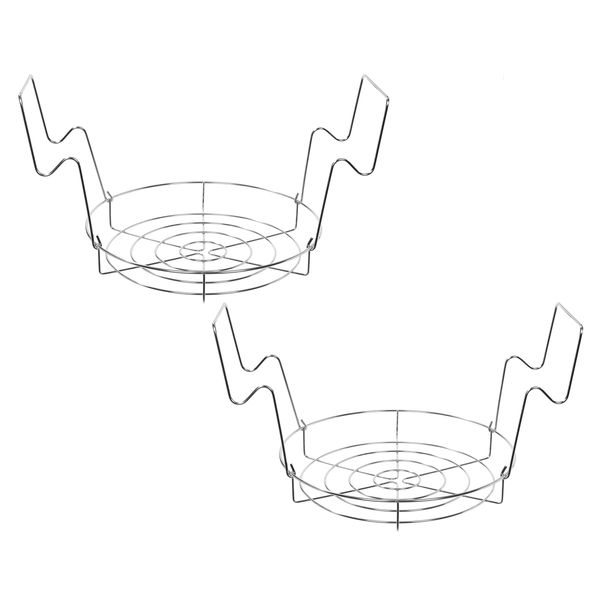 Concord 12" Stainless Steel Canning Rack. Holds 8 Pint or 7 Quart Jars. No Rust, Extra Stability. FITS IN POT WITH AT LEAST 12.5" WIDTH. BULK PACKS (2 Pack)