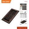 Floor Register Plastic 4"W x 8"H Rubbed Bronze Easy Install Home Vent