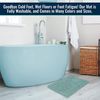 ITSOFT Chenille Bath Mat, Non Slip & Absorbent, Machine Washable, Soft Plush, Spa Blue (87x53cm)