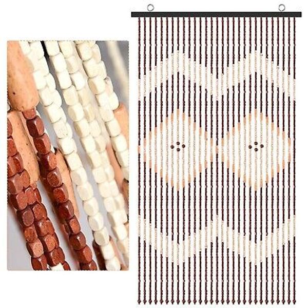 69in Handmade Wood String Door Curtain Decorative Wall Panel Window Room Divider