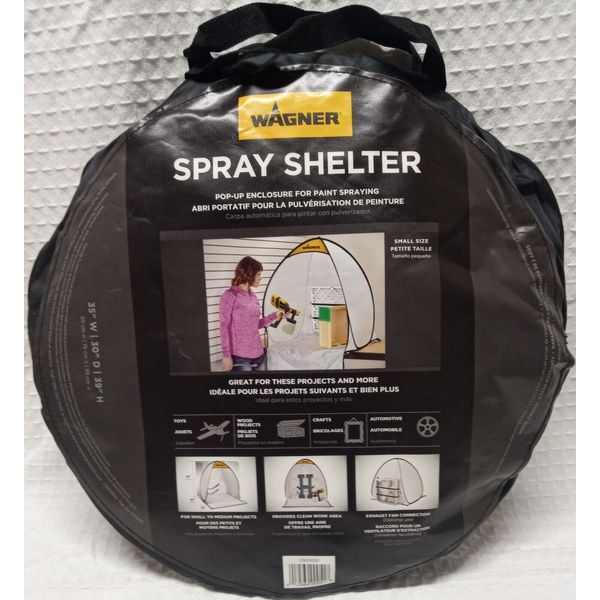 Wagner Spray Shelter Small Pop-Up Enclosure For Paint Spraying 35"x30"x39"