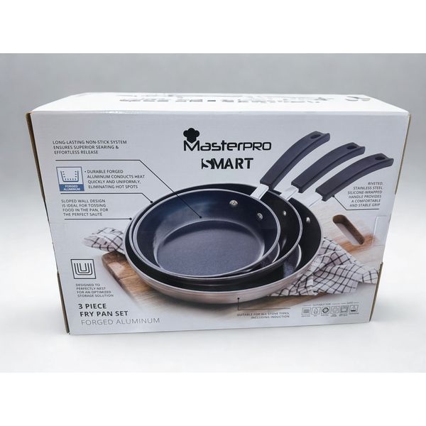 Masterpro 3 smart 3 piece fry pan set