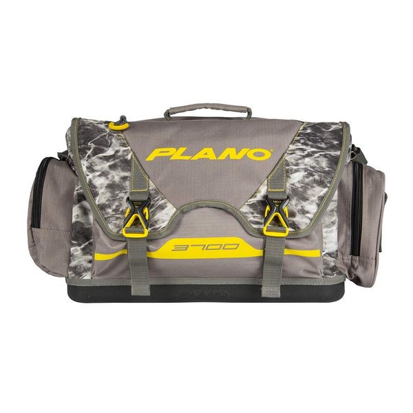 Plano B-Series 3700 Mossy Oak Manta Tackle Bag, Manta Camo with Yellow Accents, Includes 4 3700 StowAway Utility Organization Boxes, Large Premium Fishing Storage