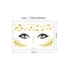 8 sheets Temporary Tattoo Face Sticker Waterproof Gold Flash Tattoos Gold Flash Temporary Metallic Festival Tattoos for Women Teenagers Girl Makeup Party