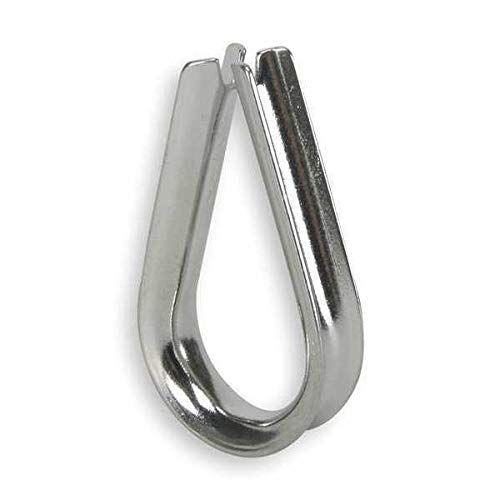 Wire Rope Thimble,1/8 In,Steel,PK25 DAYTON 1DLG1