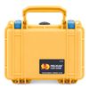 Yellow & Blue Pelican 1120 case with foam.