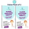 Plaque Disclosing Tablets for Teeth, 96 Count, Dental Disclosing Tablets for Kids or Adults, Shows Plaque, Helps Teach Kids Teeth Brushing Habits for Clean Teeth, by Fresh Knight, Pack of (2)