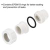 uxcell 6 Pcs 1/2" Union PVC Coupling Pipe Fitting (Socket x Socket) PVC Slip Union Coupling Adapter Schedule 40, EPDM O-Ring, White