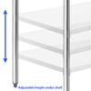 Stainless Steel 30" x 24" NSF Kitchen Restaurant Work Prep Table with Backsplash
