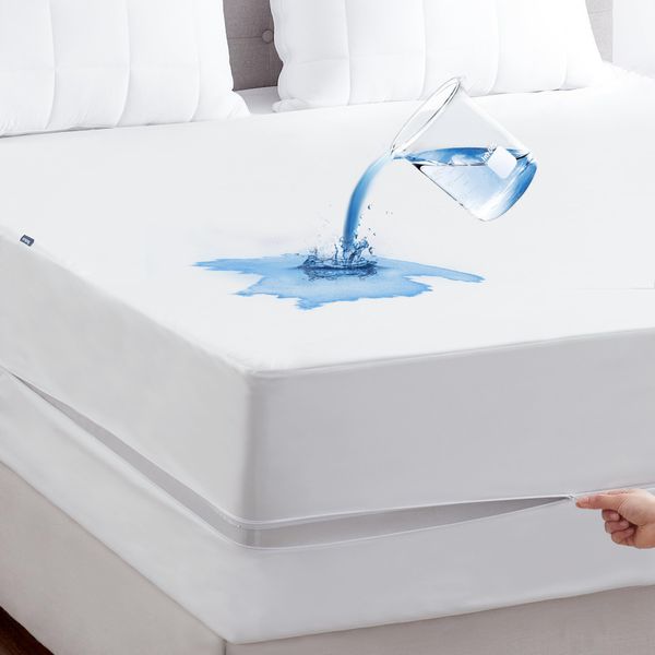 Bedsure Waterproof Mattress Protector Full Size, Zippered Mattress Encasement for Bed, Breathable & Noiseless Mattress Cover Six-Sided 15 inches Deep