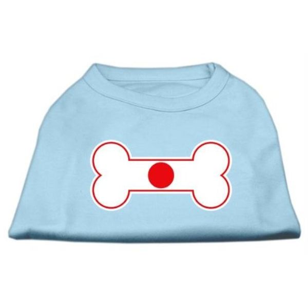 Mirage - Bone Shaped Japan Flag Screen Print Shirts Baby Blue Xxxl(20) "Product Category: Dog Shirts/Screen Print Shirts - Bone Shaped Japan Flag Screen Print Shirts"