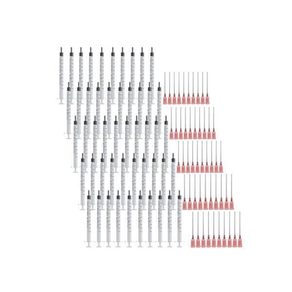 Ciringe 1 ml Syringe with 18G Pink Mixing Kit - 50 Sets