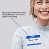 Avery (R) Self-Adhesive Name Badges, Hello My Name Is,, Blue, 100 Pack , bule