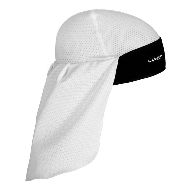 Halo Headband Solar Sun-Protective Skull Cap & Tail, White,One Size