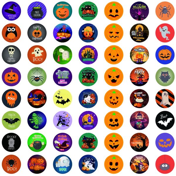 560 PCS Halloween Stickers Round Halloween Stickers 25mm for Halloween Decoration of Party Invites Invitations Party Bags Sweets Gifts Envelopes and Arts and Crafts