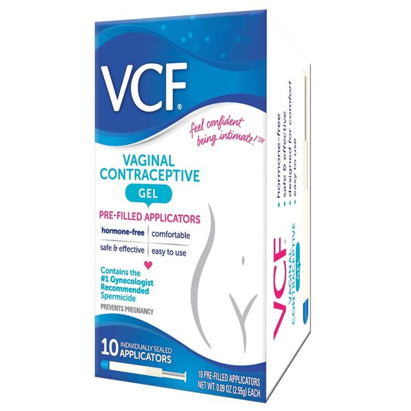 VCF Vaginal Contraceptive Gel Pre-Filled Applicators Hormone Free 10 Ct 3 Pack