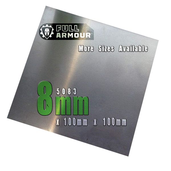 8mm Aluminium Plate Sheet - Grade 5083 (100mm x 100mm)