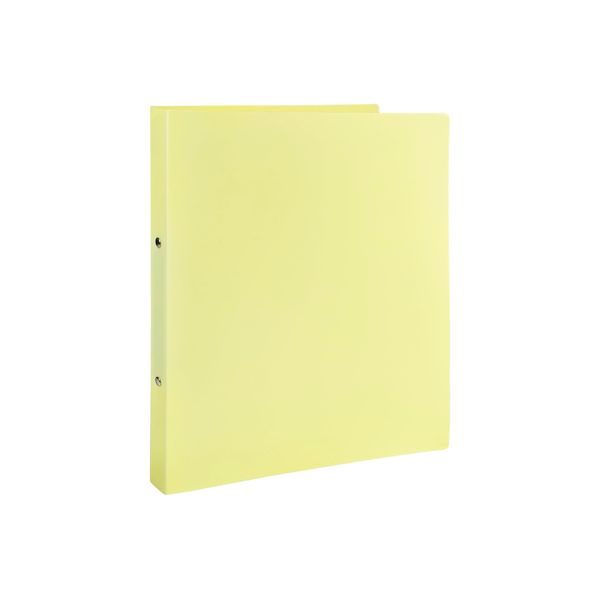 Pack of 5 Pastel Yellow A4 Ring Binders
