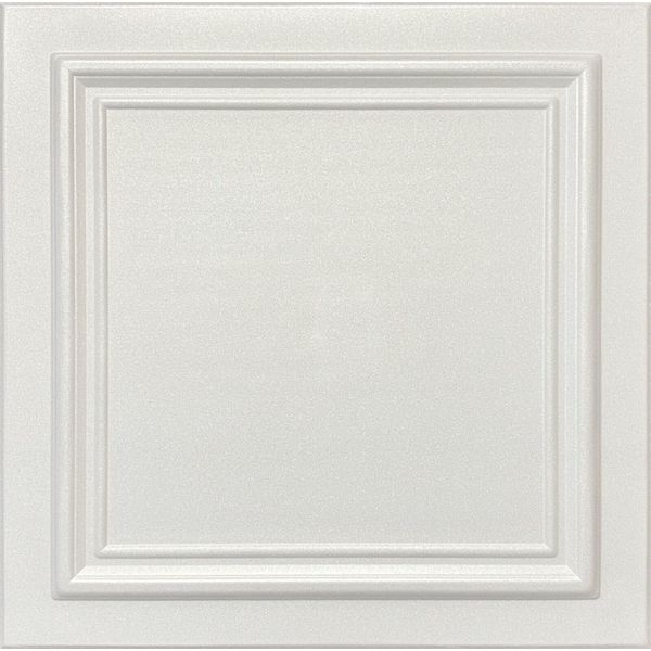 Home Decor Foam Glue-up Ceiling Tile R24W (21.12 s/f/Case) Pack of 8 Plain White