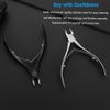 FERYES Cuticle Nippers, Cuticle Cutter and Remover with Cuticle Trimmer for Dead Skin - Professional Manicure Tools and Cuticle Clippers- Stainless Steel