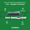 CONTEC Trident Ratchet 10 in 1 Bicycle Multi Tool Repair Kit Mini Tool Multi-Purpose Hex Socket Screwdriver