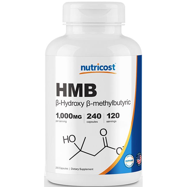 Nutricost HMB 500mg 240 capsules 1 000mg 120 servings, 500g