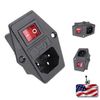 10A max - 120V Inlet Module Plug Fuse Switch Male Power Socket  IEC320 