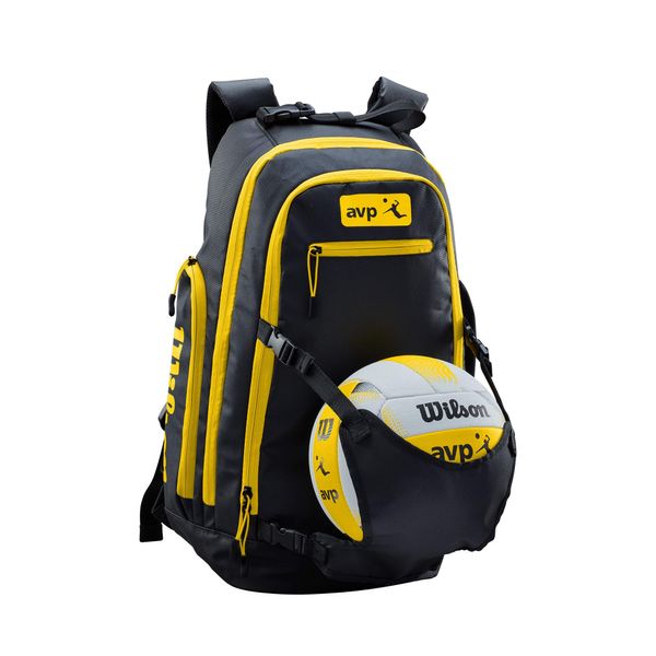 Wilson AVP Beach Volleyball Backpack - Black/Yellow