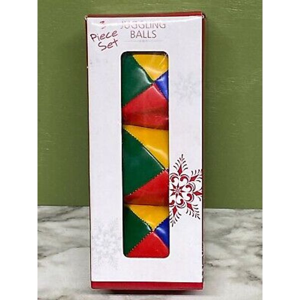 3 Multi-Colored Juggling Balls New in Box Light weight