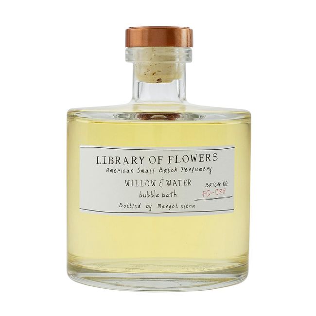 Library of Flowers Willow & Water Bubble Bath, 17 fl. oz. - Cut Greens, Flowering Lotus & Watercress - Relaxing & Gentle Bubble Bath Soap, Hydrating & Deep Moisturizing, Cocoa Butter & Green Tea