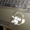 Hate Dog Cartoon Cutting Sticker Decal (White, Small Left)