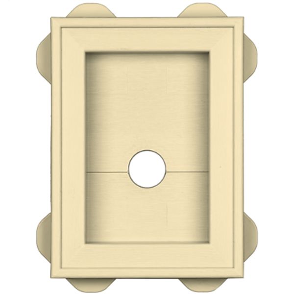 Vinyl Siding Mounting Block Recessed Faucet or Outlet Norandex ProVia Cream 042