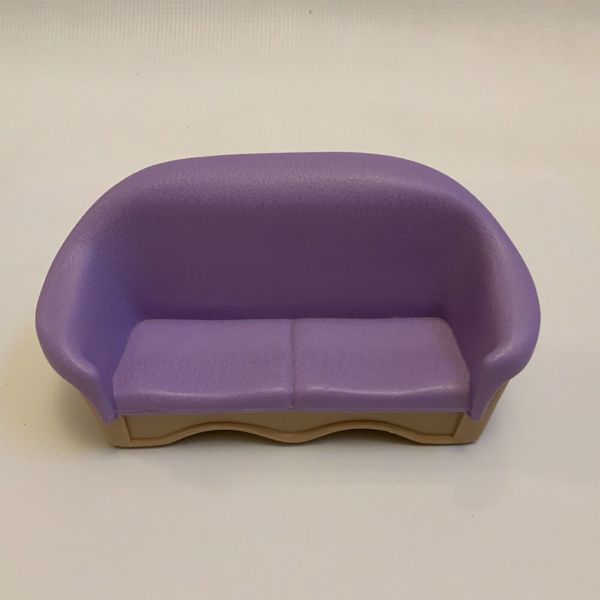 Vintage 1993 Fisher Price Loving Family Purple Couch Doll Accessory