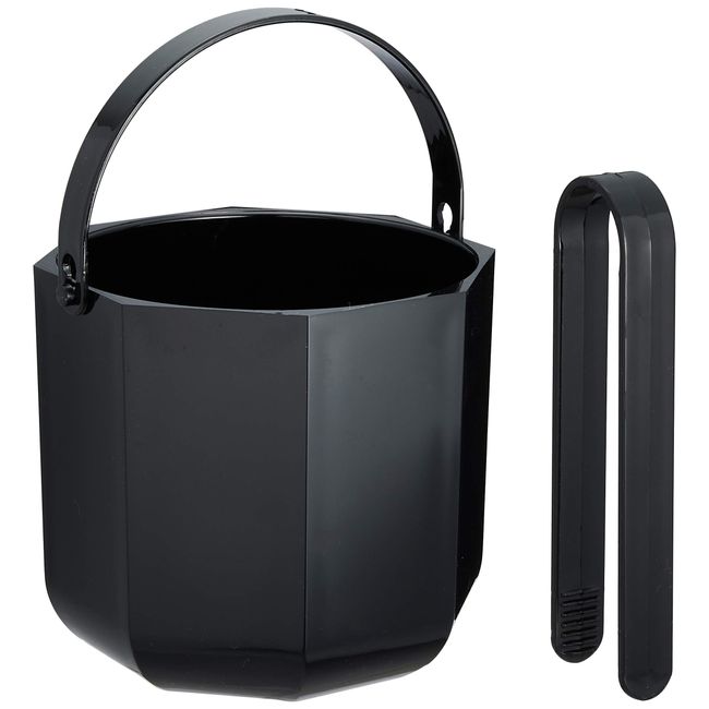 茶谷 Industrial Acrylic Ice Bucket (with tongs) Black 122 – 016