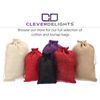 CleverDelights 18" x 24" Red Burlap Bag with Drawstring