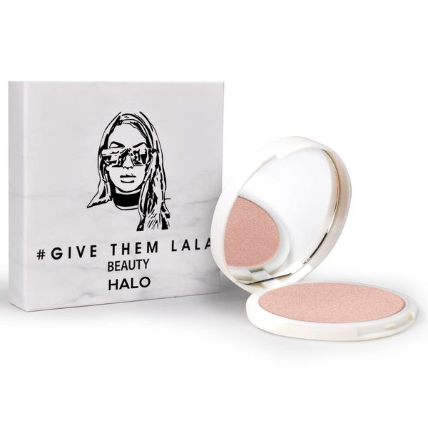 Pressed Highlighter By Give Them Lala- Highly Pigmented Powder Highlighter For Inner Corners, Cheekbones & Lips- Buildable Face Highlighter- Gluten-Free, Cruelty-Free & Vegan, Made In USA (Halo)