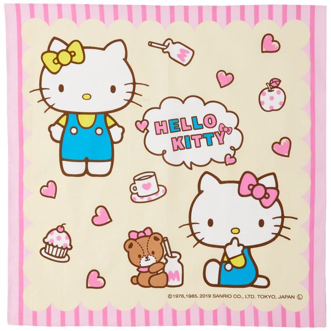 Marushin Lunch Cloth Sanrio Hello Kitty 3065009100 Pretty Kitty Approx. 16.9 x 16.9 inches (43 x 43 cm)