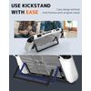 NINKI Dockable Grip Case for Switch 2 2025 with Ergonomic Grips, Soft TPU&PC Hard Shell Shockproof&Scratch-Resistant Protective Cover with Clear Back for Switch 2 Console&Controller, White