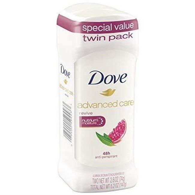 <br> Antiperspirant containing moisturizing ingredients! ! Dove Antiperspirant Set of 2 Pomegranate and Lemon Verbena Scent 2.6oz (5.2oz for 2) Deodorant Smell Armpit Armpit