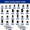830PCS Screw Assortment Kit 25 Sizes Metric + SAE Set Internal Hex Drive Allen