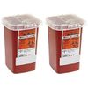 2 Pack --Medline 1 Quart Sharps Container Biohazard Needle Disposal Tattoo