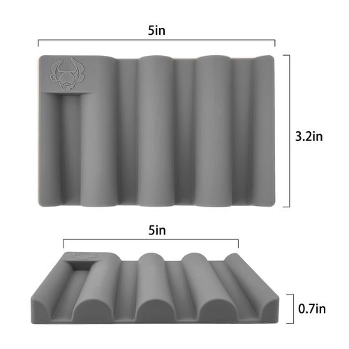 Soap Dish for Shower, Bathroom & Kitchen – Non-Slip, Self-Draining Design to Keep Soap Dry, Extend Soap Life – Easy to Clean, Compact & Durable (Grey, 1 pcs)