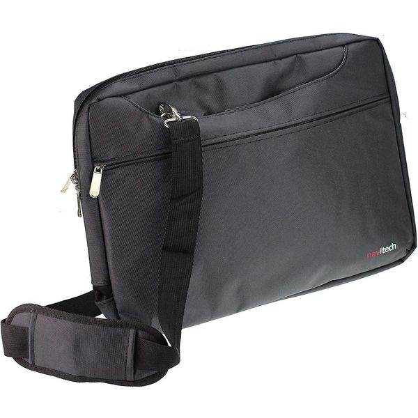 Navitech Black Sleek Water Resistant Travel Bag - Compatible with Nextbase Car 9 Dual DVD Player
