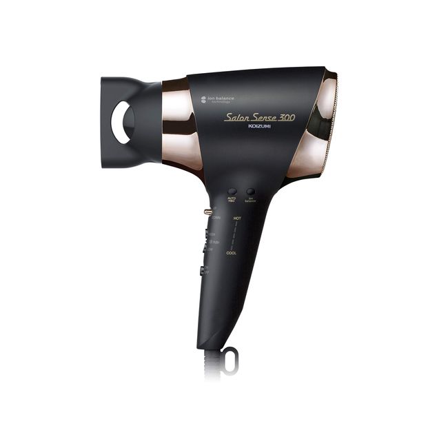 Koizumi KHD-9940/K Hair Dryer, Ion Balance, Salon Sense, 300, Automatic Switching, Black