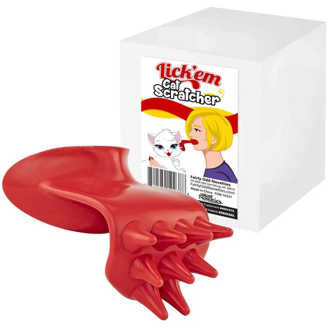 Lick'em Tongue Cat Scratcher - Fairly Odd Novelties - Funny Novelty Gag Gift for Cat Lovers