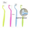 HRASY Orthodontic Toothbrush Small Tuft Toothbrush Tiny Compact Interspace Brush for Dental Implants, Braces and Teeth Detail Cleaning, 4 Pieces (4 Colors D)