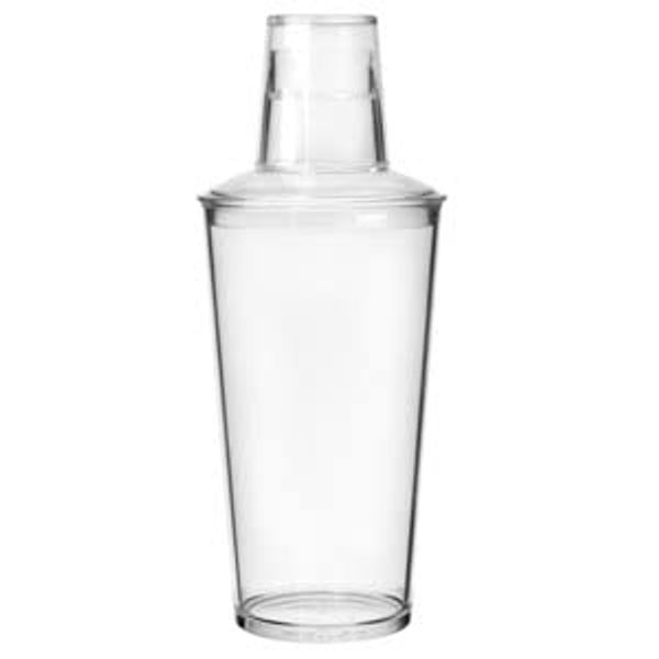 Unbreakable Plastic 3 Piece Cocktail Shaker 568ml - Polycarbonate