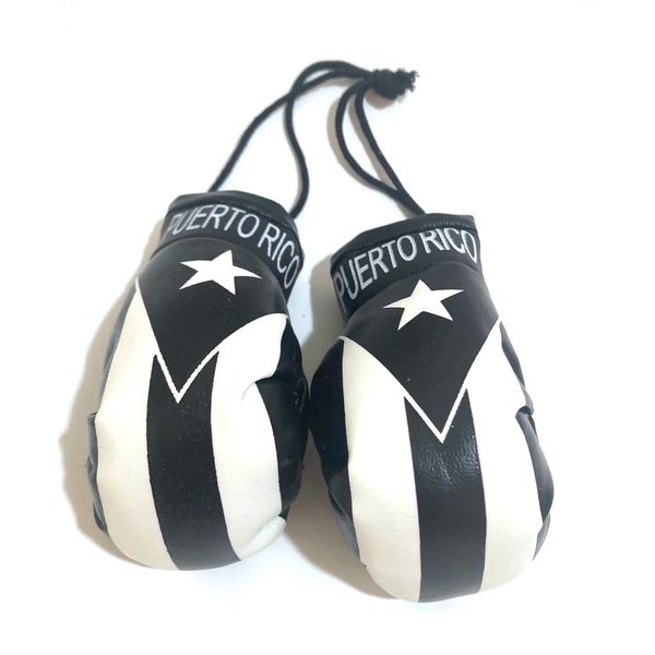 Puerto Rico Flags for cars Puerto Rican Boxing Glove Boricua pride PR Style Black flag Autos or Home Sticks to Glass Quick and Easy